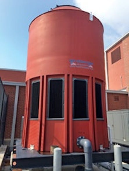 DELTA_low angle - colored cooling tower